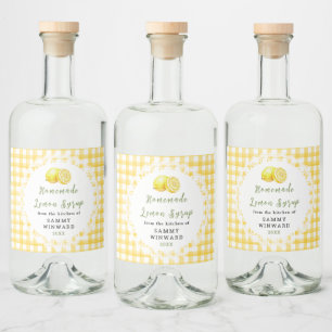 Etiqueta Para Botella De Licor Etiqueta de Botella de Jarabe de Limón Casero