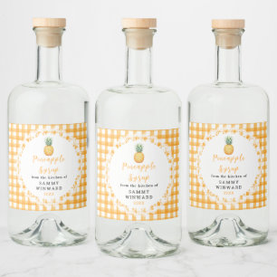 Etiqueta Para Botella De Licor Etiqueta de Botella de Jarabe de Piña Casero