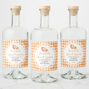 Etiqueta Para Botella De Licor Etiqueta de Botella de Licor de Albaricoque Casero