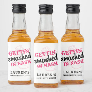 Etiqueta Para Botella De Licor Etiqueta de botella miniatura Smashed in Nash Bach