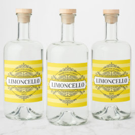 Etiqueta Para Botella De Licor Etiqueta de insignia de época de Limoncello