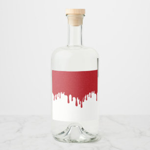 Etiqueta Para Botella De Licor Etiqueta de licor de goteo rojo de tomate – Planti