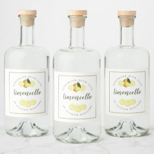 Etiqueta Para Botella De Licor Etiqueta de Limoncello casera personalizado