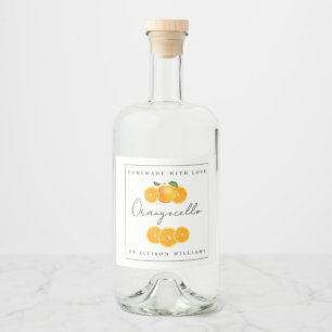 Etiqueta Para Botella De Licor Etiqueta de Orangecello casera personalizado
