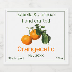 Etiqueta Para Botella De Licor Etiqueta de Orangecello ilustración vintage de n
