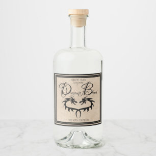 Etiqueta Para Botella De Licor Etiqueta de sangre de Dragon