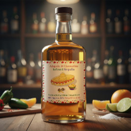 Etiqueta Para Botella De Licor Etiqueta de Tequila Infundido con Jalapeño y Cleme