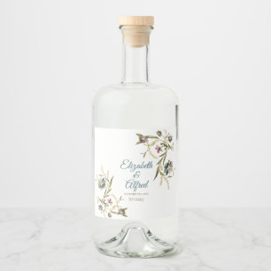 Etiqueta Para Botella De Licor Etiqueta del frasco de licor de vino floral