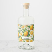 Etiqueta del frasco de Limoncello de impresión de 