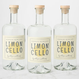 Etiqueta Para Botella De Licor Etiqueta Personalizada de Limoncello Casero