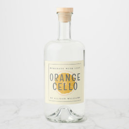 Etiqueta Para Botella De Licor Etiqueta personalizada de Orangecello casero