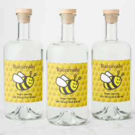 Etiqueta Para Botella De Licor Etiqueta Personalizado Racomelo de Honeybee