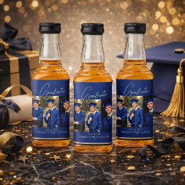 Etiqueta Para Botella De Licor Exhibición de Fotos de Fiesta de Graduación Modern