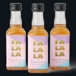 Etiqueta Para Botella De Licor Fa La La La | Navidades de gradiente rosado y oro<br><div class="desc">Gradiente rosa pastel y Navidades dorados mini etiqueta de botella de alcohol con "Ho Ho Ho Ho" en una tipografía divertida y elegante. Personalizar con saludo corto y nombre del remitente.</div>