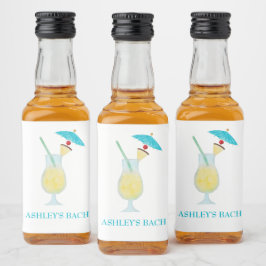 Etiqueta Para Botella De Licor Favor de boda cóctel Piña Colada despedida de solt