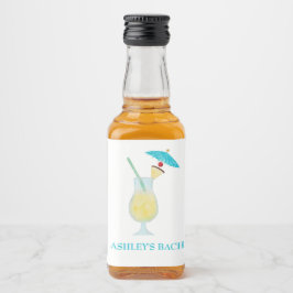Etiqueta Para Botella De Licor Favor de Boda Cóctel Piña Colada Despedida de Solt