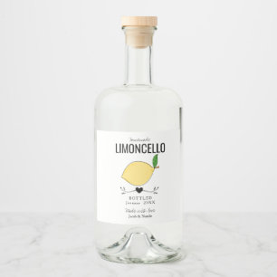 Etiqueta Para Botella De Licor favor de boda de limoncello casero hecho a mano