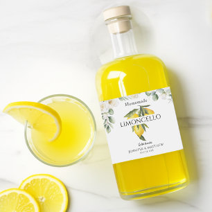 Etiqueta Para Botella De Licor Favor de boda Limoncello de limón Gracias 
