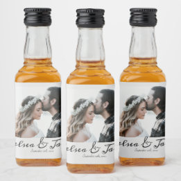 Etiqueta Para Botella De Licor Favor de matrimonio fotográfico personalizado