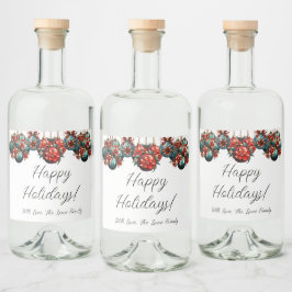 Etiqueta Para Botella De Licor Felices Fiestas