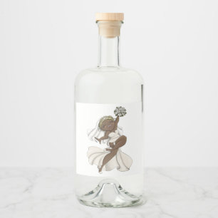 Etiqueta Para Botella De Licor Feliz Novia 02