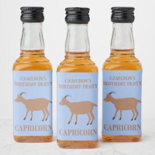 Etiqueta Para Botella De Licor Fiesta de cumpleaños del Personalizado Capricorn S