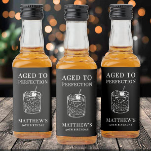 Etiqueta Para Botella De Licor Fiesta de cumpleaños envejecida a la perfección