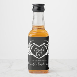 Etiqueta Para Botella De Licor Fiesta de Despedida de Soltera Corazón Gótico Brid