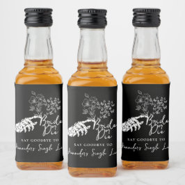Etiqueta Para Botella De Licor Fiesta de Despedida de Soltera Corazón Gótico Brid