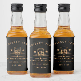 Etiqueta Para Botella De Licor Fiesta de Despedida de Soltero con Tema de Whisky
