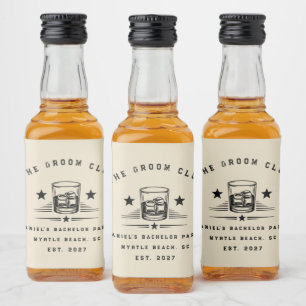 Etiqueta Para Botella De Licor Fiesta de Despedida de Soltero Personalizada con T