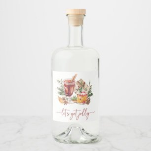Etiqueta Para Botella De Licor Fiesta de Navidad