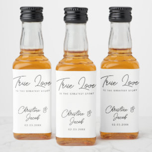 Etiqueta Para Botella De Licor fiesta de novia moderna y sencilla