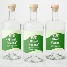 Etiqueta Para Botella De Licor Fiesta de Soltera Final de Lima Verde Cítrico