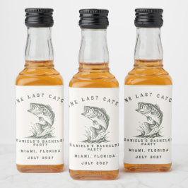 Etiqueta Para Botella De Licor Fiesta de Soltero de Pesca con Tema de Pescado Per