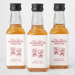 Etiqueta Para Botella De Licor Fin de semana de Bachelorette
