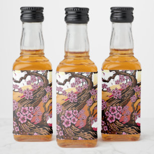 Etiqueta Para Botella De Licor Flor de cerezo salvaje