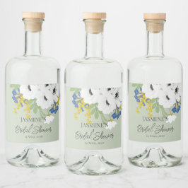 Etiqueta Para Botella De Licor Floral de primavera de Anemone Bouquet Ducha de no