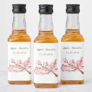 Etiqueta Para Botella De Licor Flores acuáticas de flores de flores de flores de 