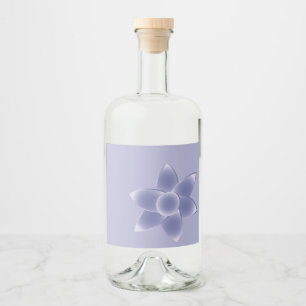 Etiqueta Para Botella De Licor Flores moradas