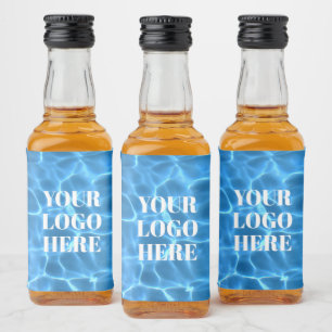 Etiqueta Para Botella De Licor Foto de Piscina de Natación Aqua Blue para tu Logo