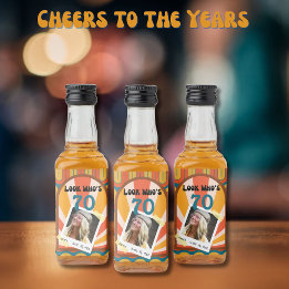 Etiqueta Para Botella De Licor Foto Personalizado del retro Hippie 60