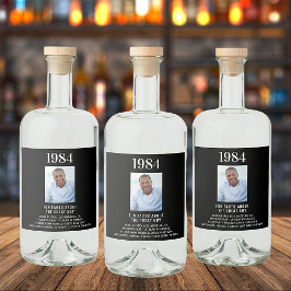 Etiqueta Para Botella De Licor Fotos negras hechos divertidos bioaño de nacimient
