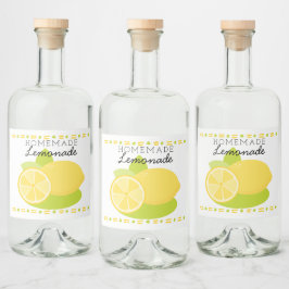 Etiqueta Para Botella De Licor Fruta de limón de fabricación casera