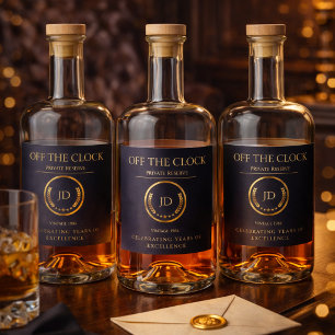 Etiqueta Para Botella De Licor Fuera del Reloj de Jubilación Etiqueta de Reserva 