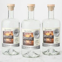 Etiqueta Para Botella De Licor Gin personalizado de foto personalizado