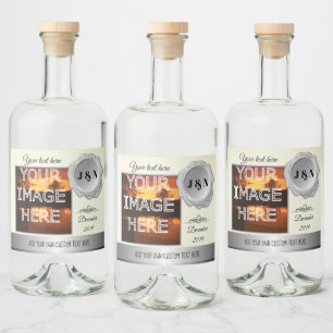 Etiqueta Para Botella De Licor Ginebra personalizada con foto