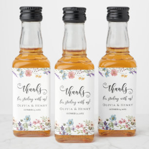 Etiqueta Para Botella De Licor Gracias Por Permanecer Con Nosotros Favor De Wildf