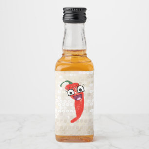 Etiqueta Para Botella De Licor Gracioso Hot Pepper