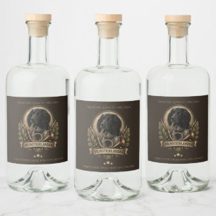 Etiqueta Para Botella De Licor Gran Munsterlander